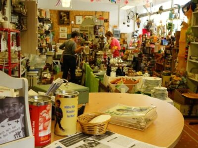 Flea market shops
